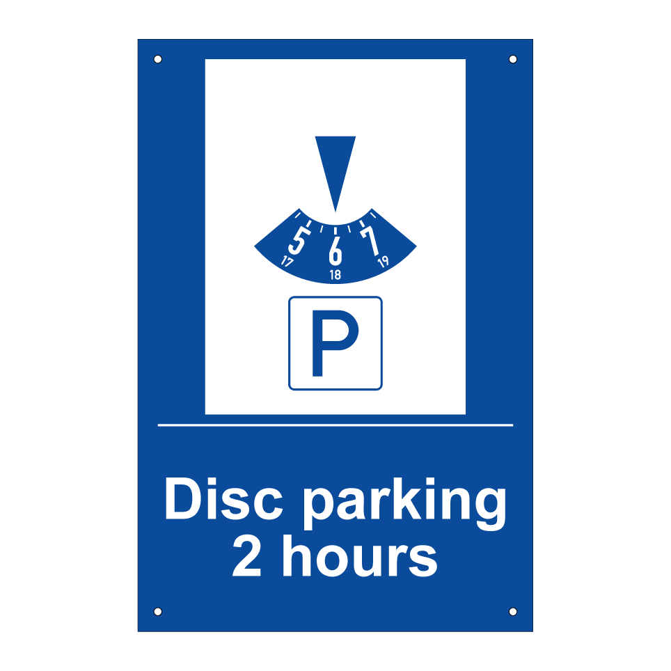 Disc parking 2 hours