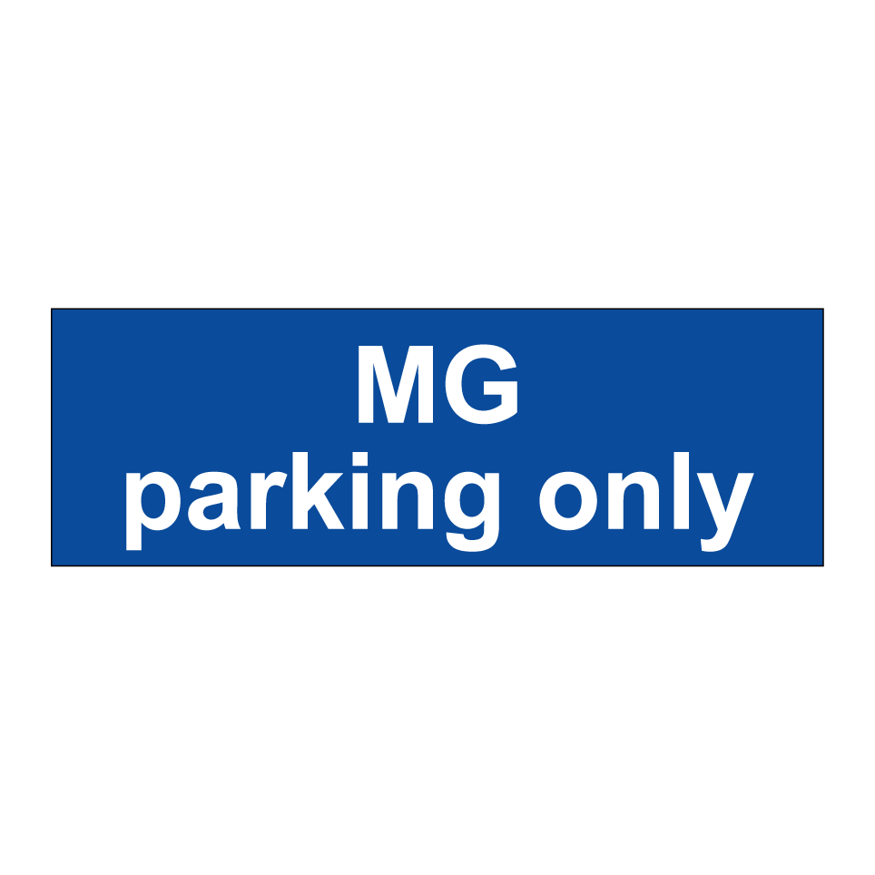MG parking only