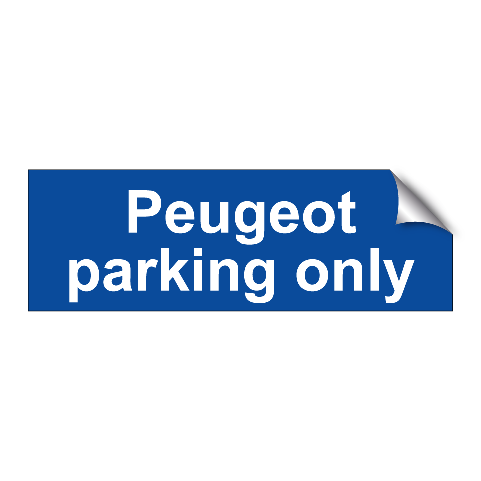Peugeot parking only