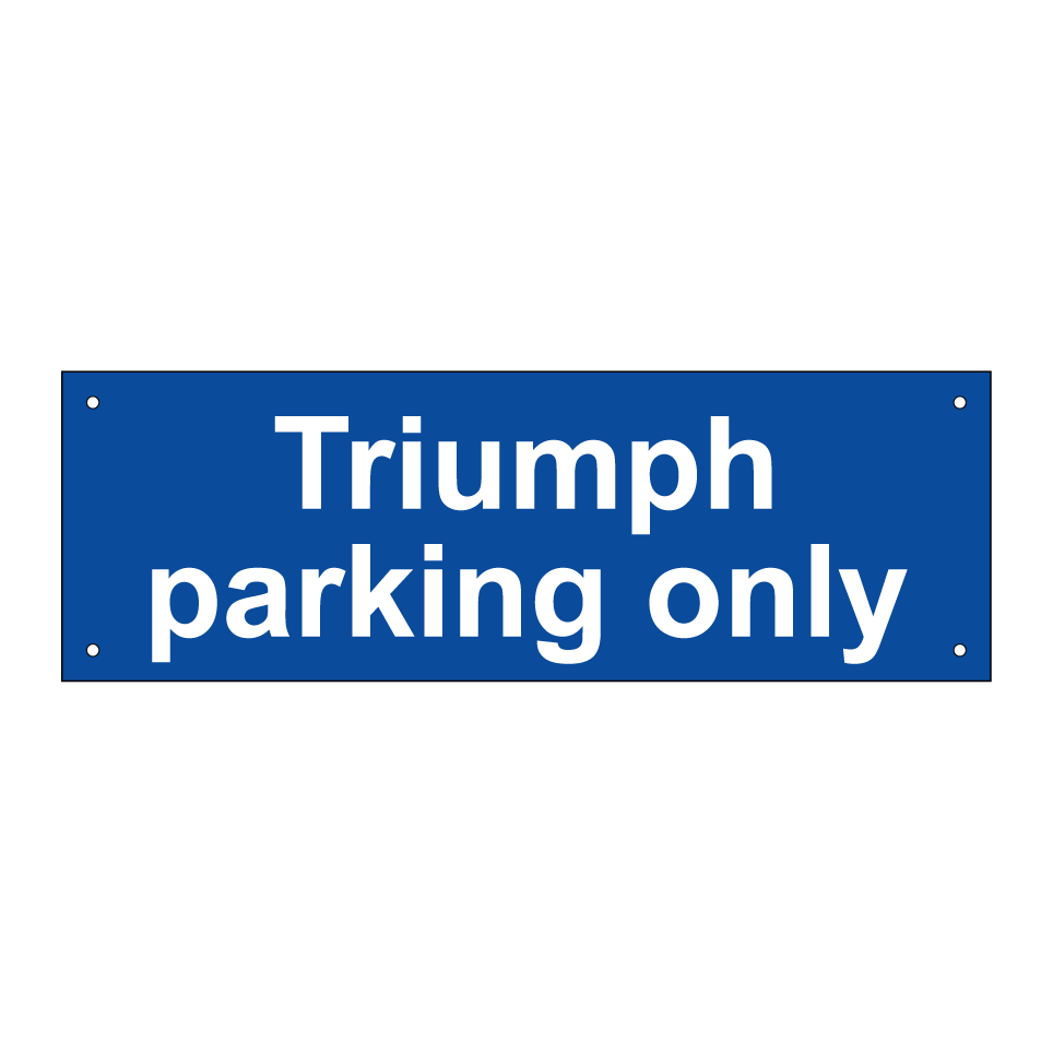 Triumph parking only