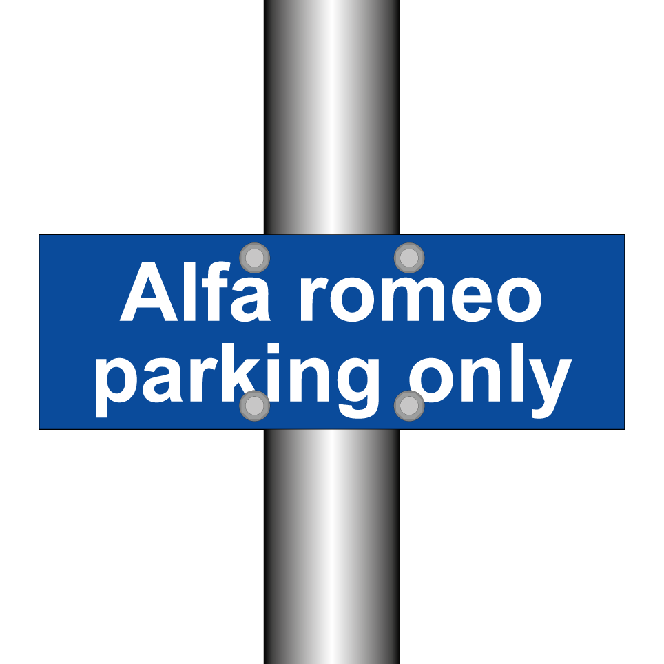 Alfa romeo parking only