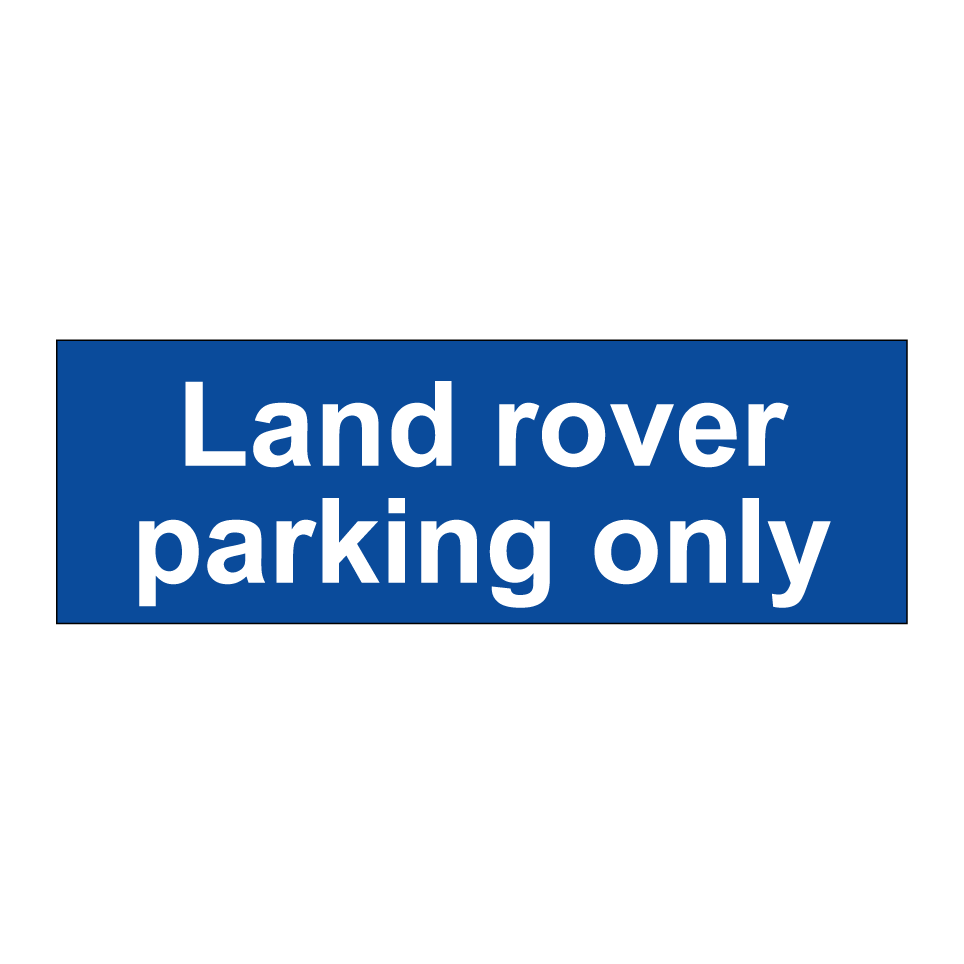 Land rover parking only