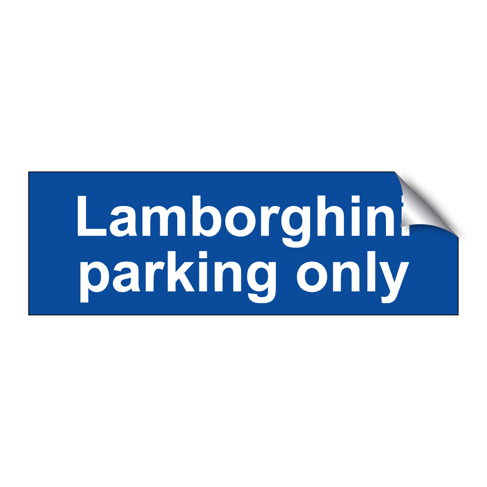 Lamborghini parking only
