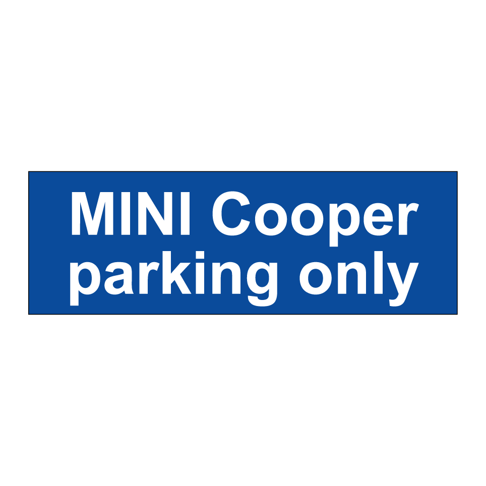 MINI Cooper parking only