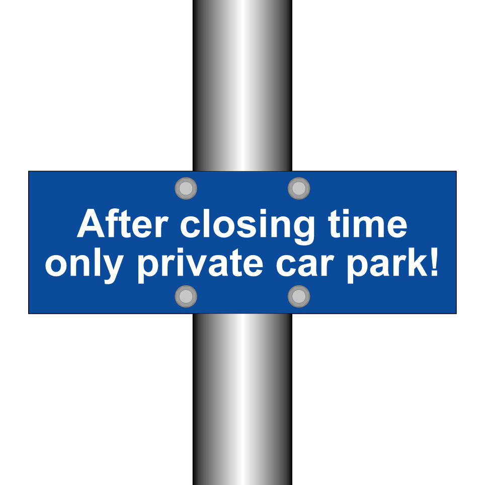 After closing time only private car park!