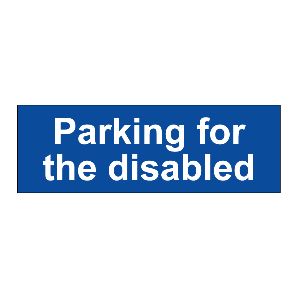 Parking for the disabled