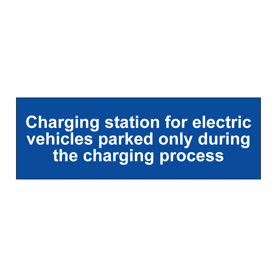 Charging station for electric vehicles parked only during the charging process