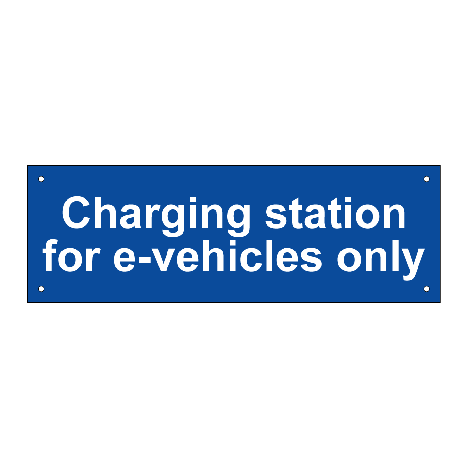 Charging station for e-vehicles only