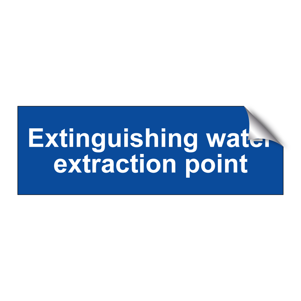 Extinguishing water extraction point