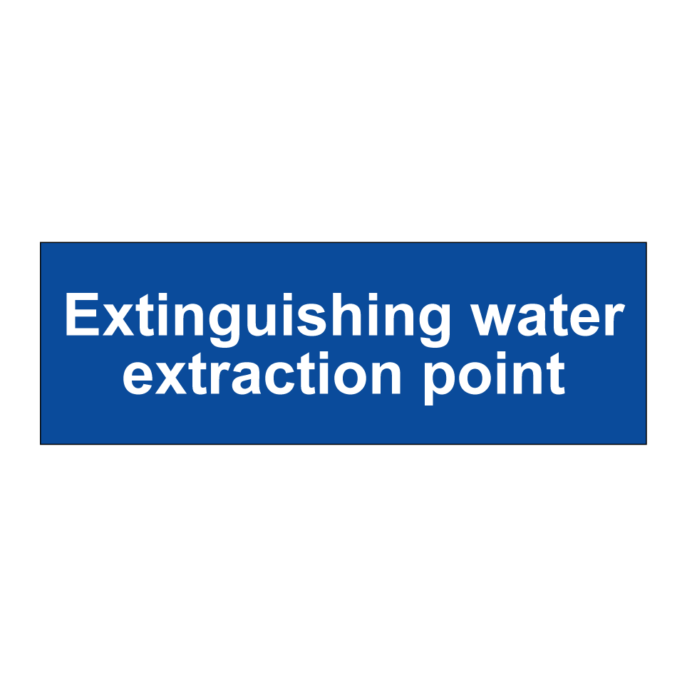 Extinguishing water extraction point