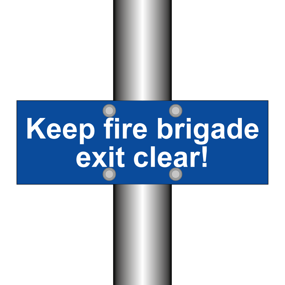Keep fire brigade exit clear!