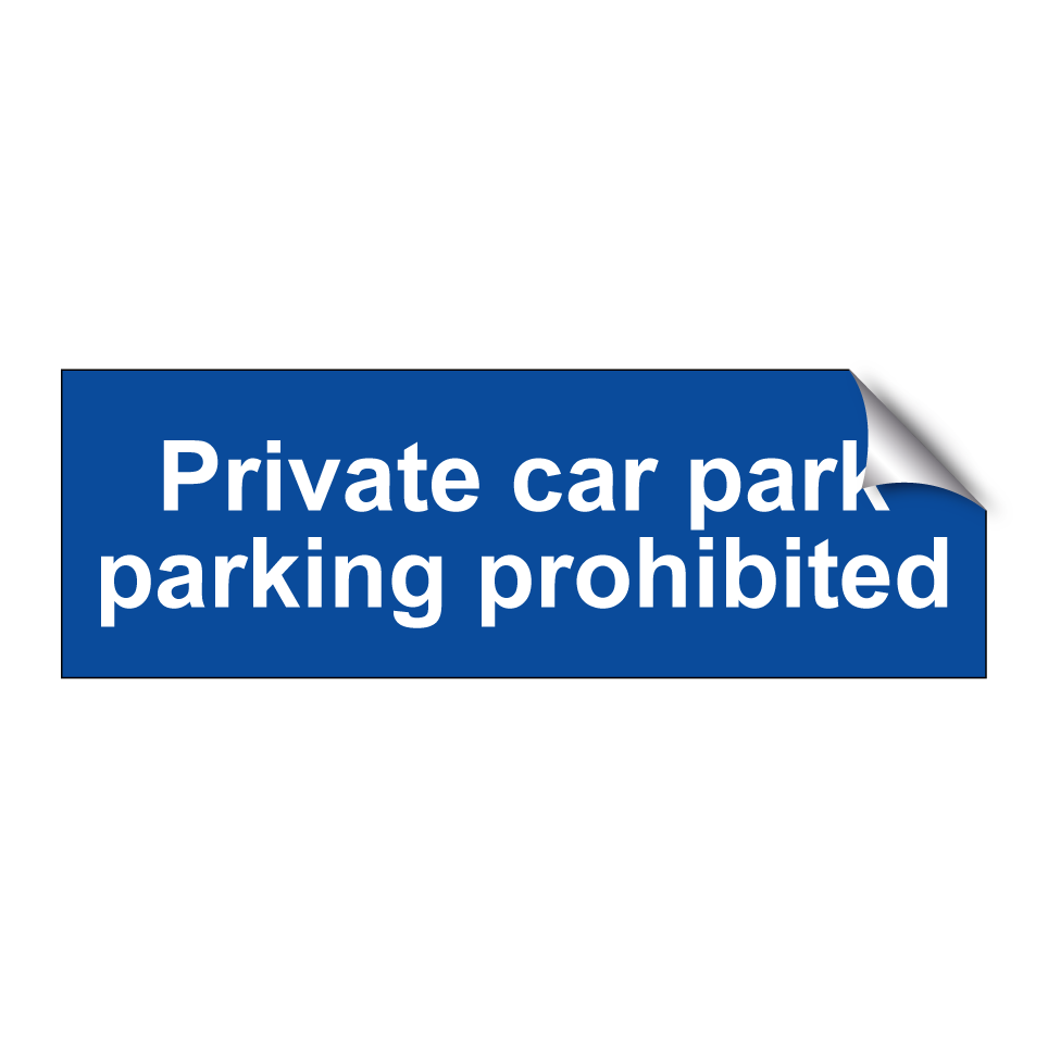 Private car park parking prohibited