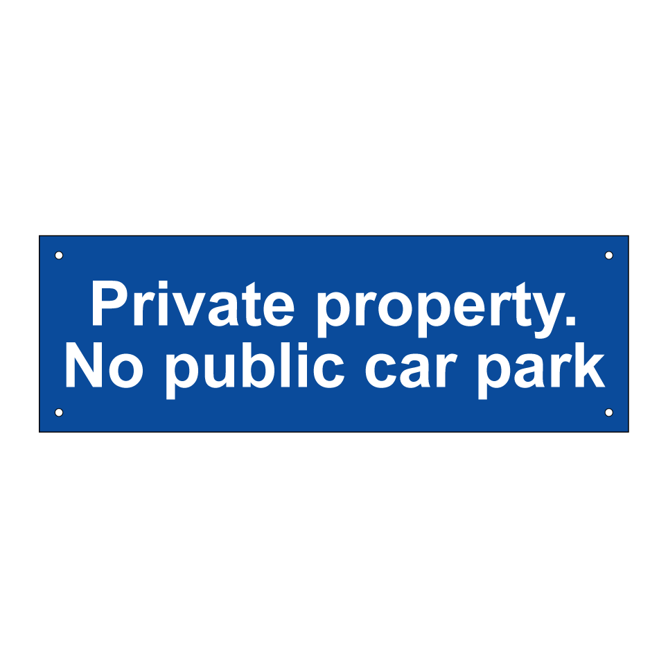 Private property. No public car park