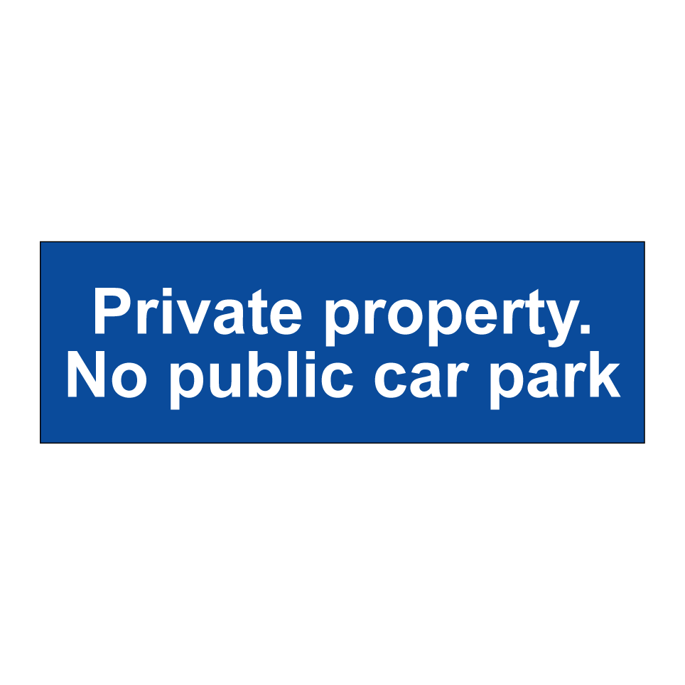Private property. No public car park