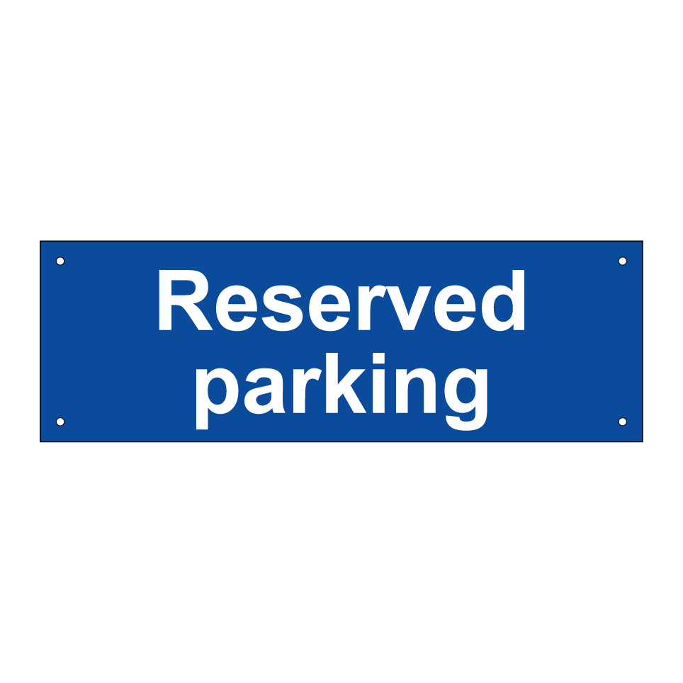 Reserved parking
