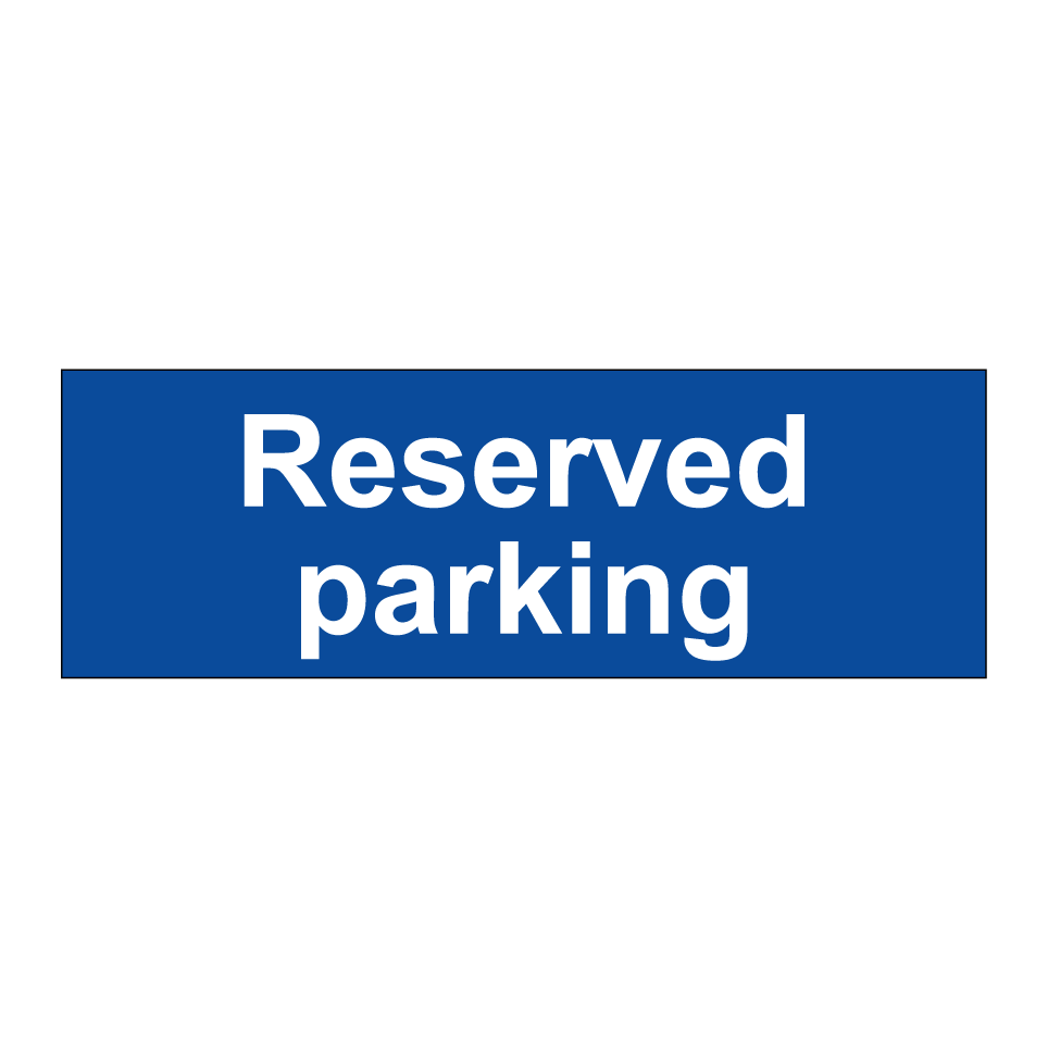 Reserved parking