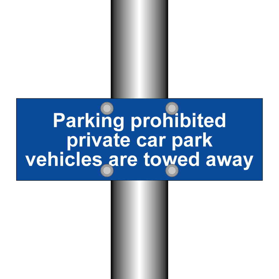 Parking prohibited private car park vehicles are towed away