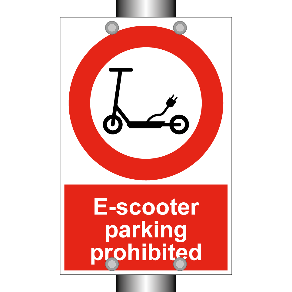 E-scooter parking prohibited