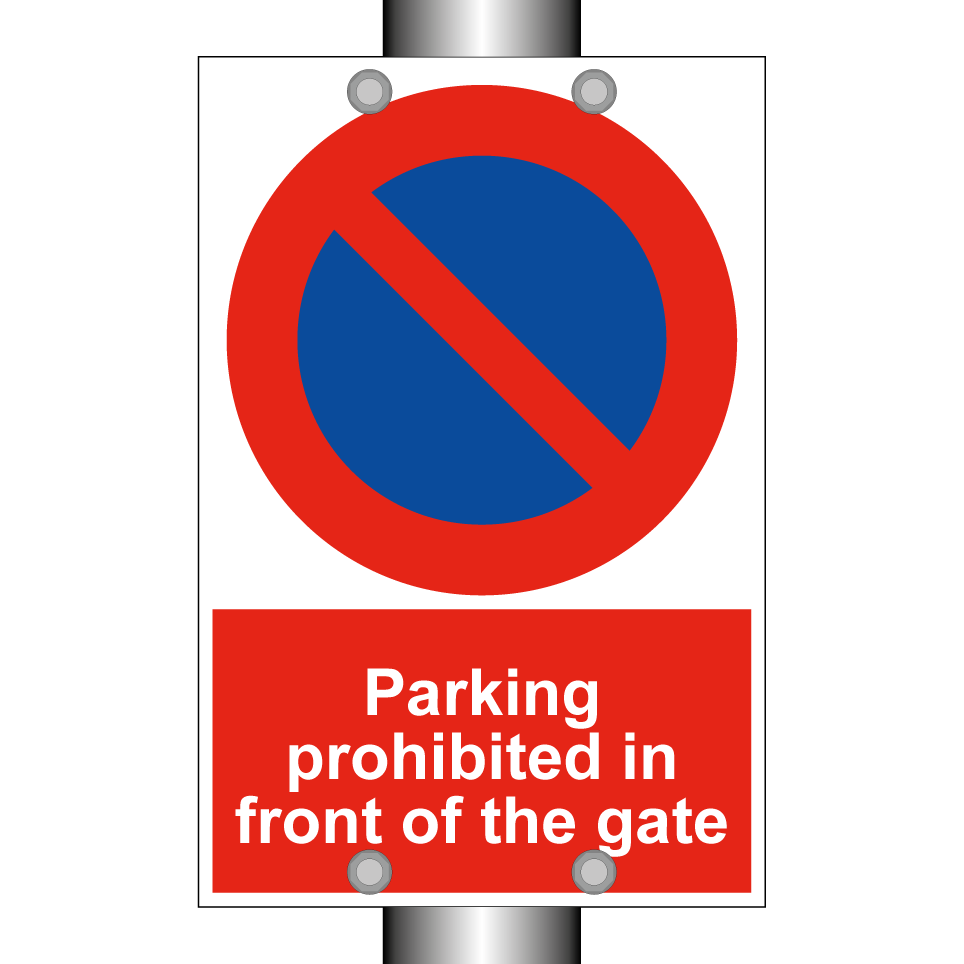 Parking prohibited in front of the gate