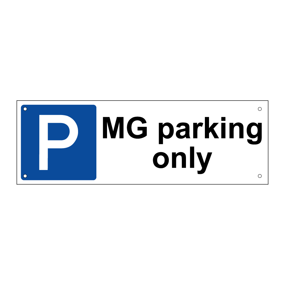 MG parking only