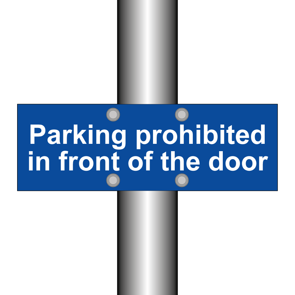 Parking prohibited in front of the door