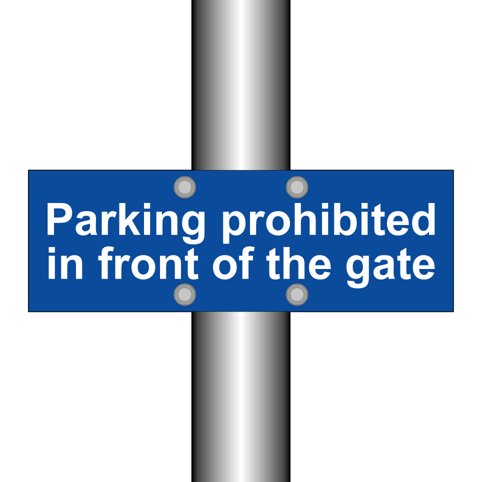 Parking prohibited in front of the gate