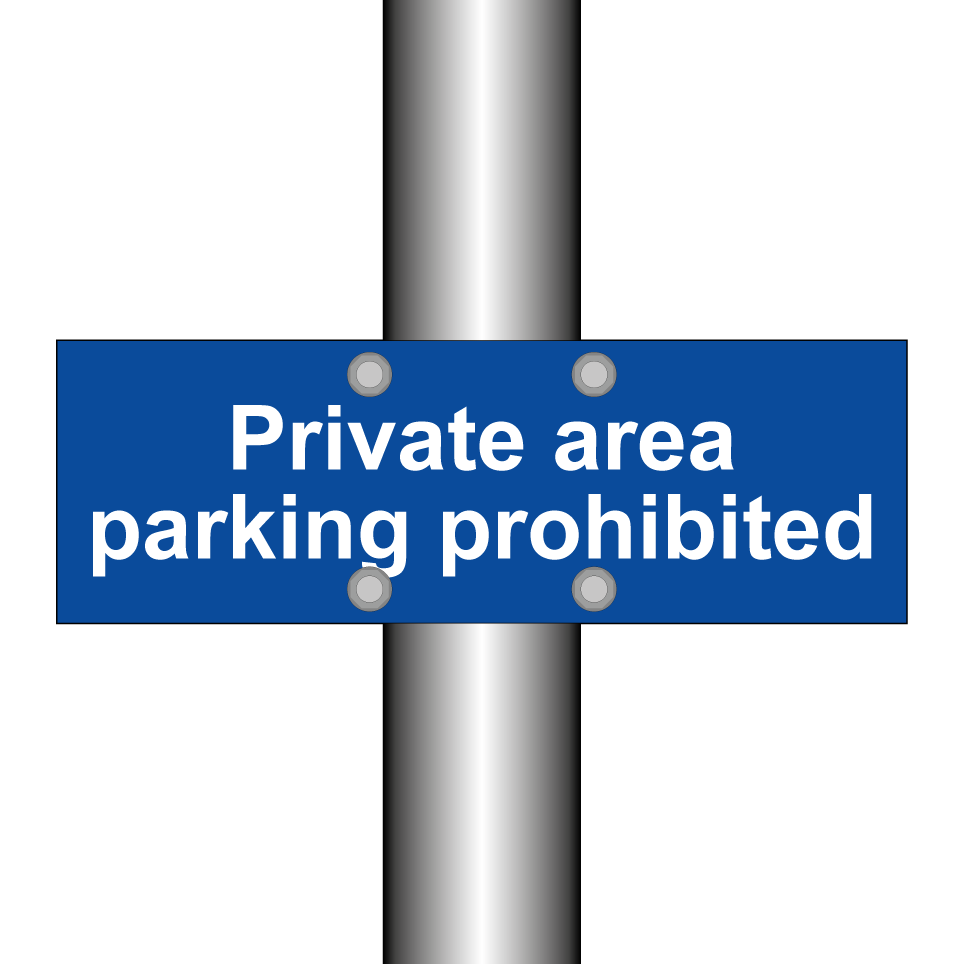 Private area parking prohibited