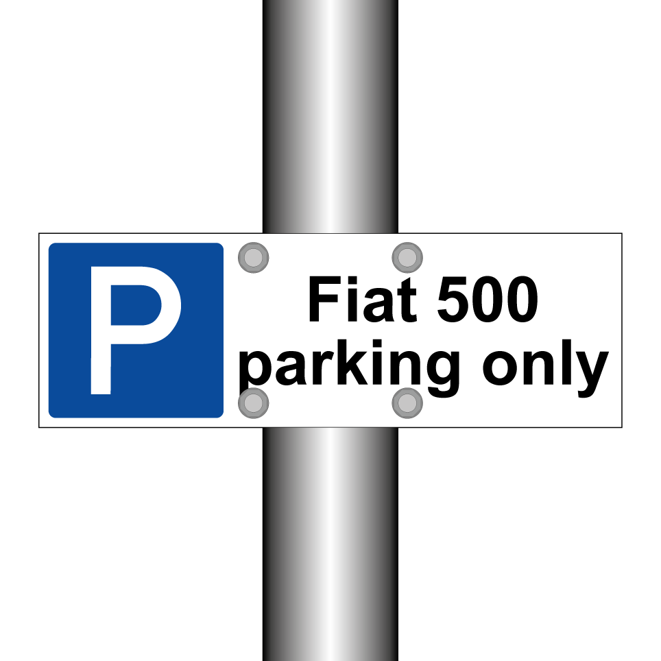Fiat 500 parking only