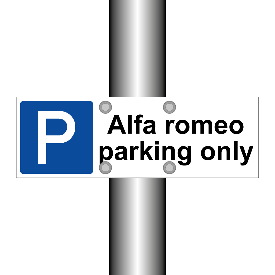 Alfa romeo parking only