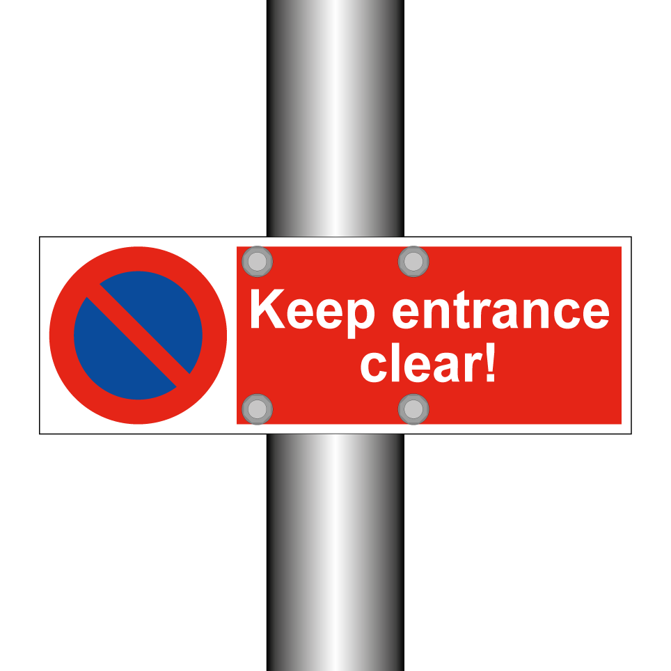 Keep entrance clear!