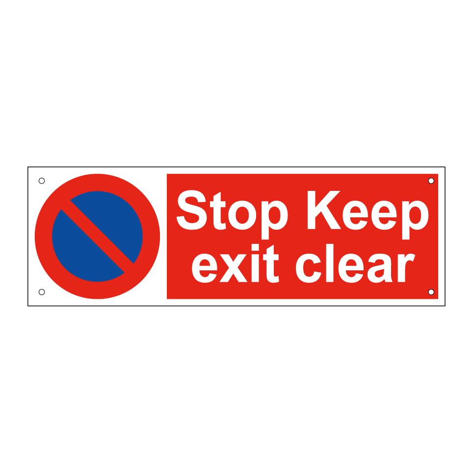 Stop Keep exit clear
