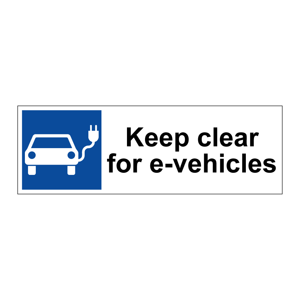Keep clear for e-vehicles
