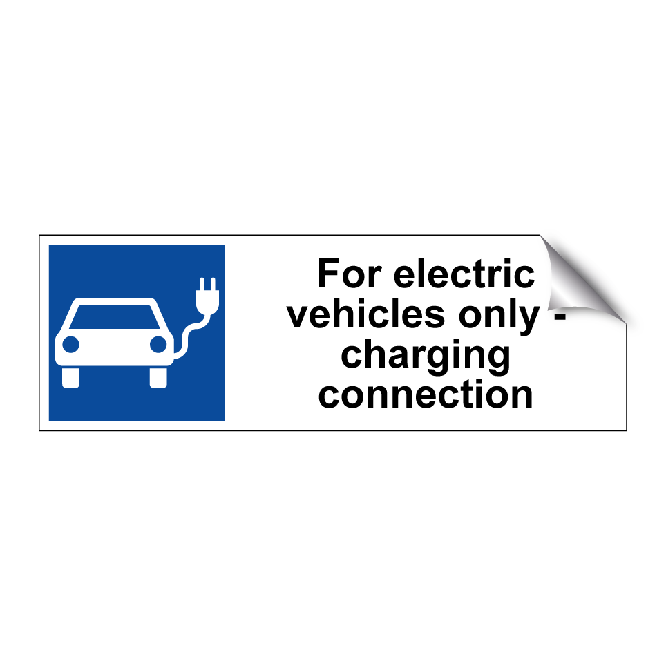 For electric vehicles only - charging connection