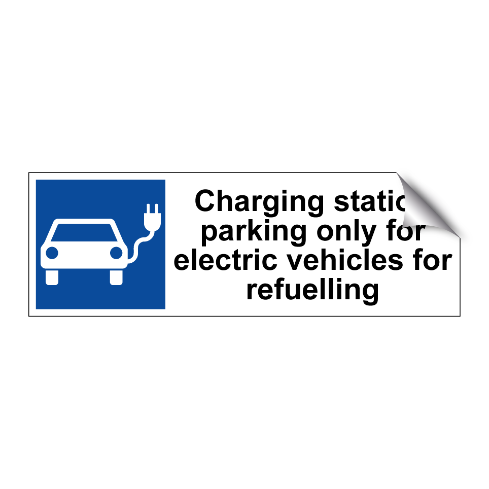 Charging station parking only for electric vehicles for refuelling