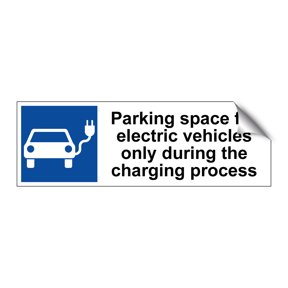 Parking space for electric vehicles only during the charging process