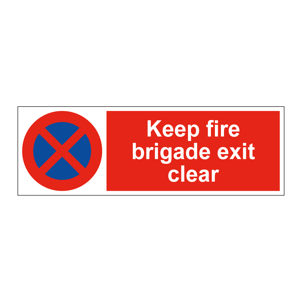 Keep fire brigade exit clear