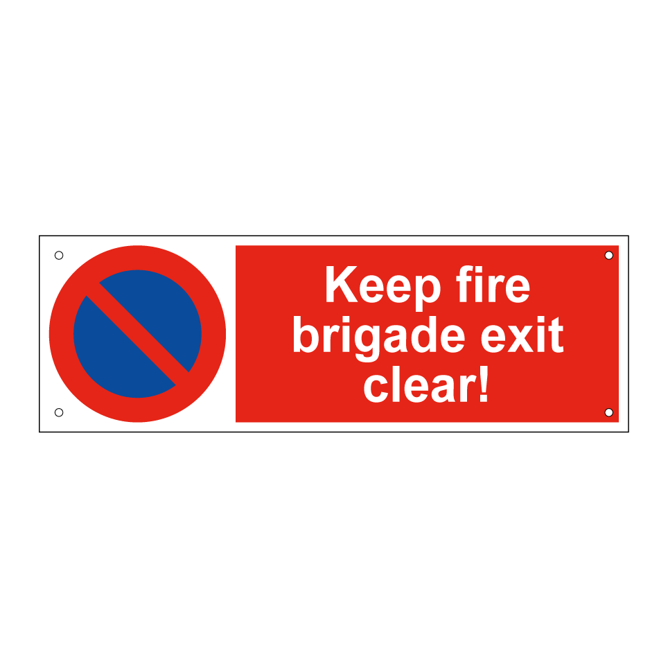 Keep fire brigade exit clear!