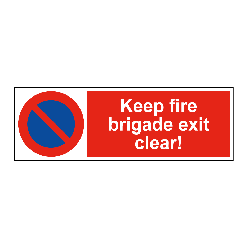 Keep fire brigade exit clear!