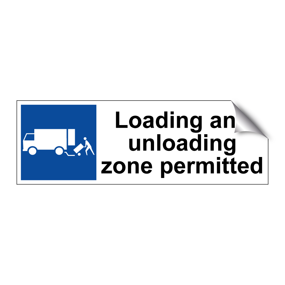 Loading and unloading zone permitted