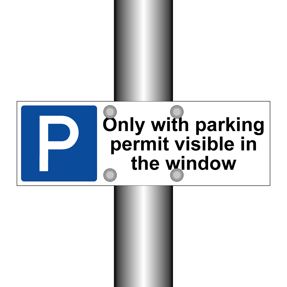 Only with parking permit visible in the window