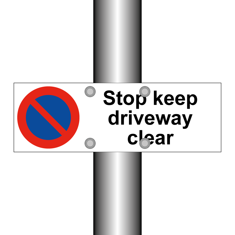 Stop keep driveway clear