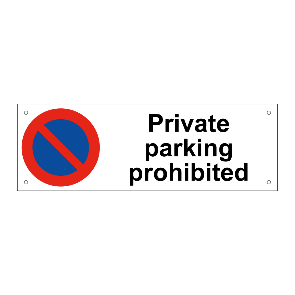 Private parking prohibited