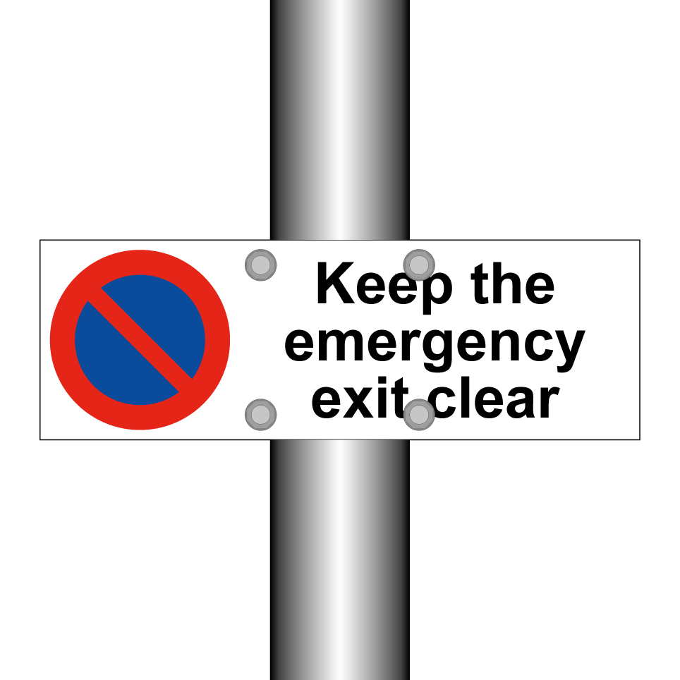 Keep the emergency exit clear