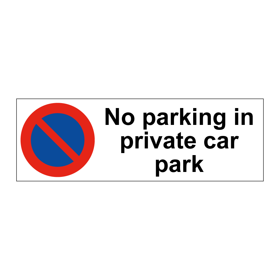 No parking in private car park