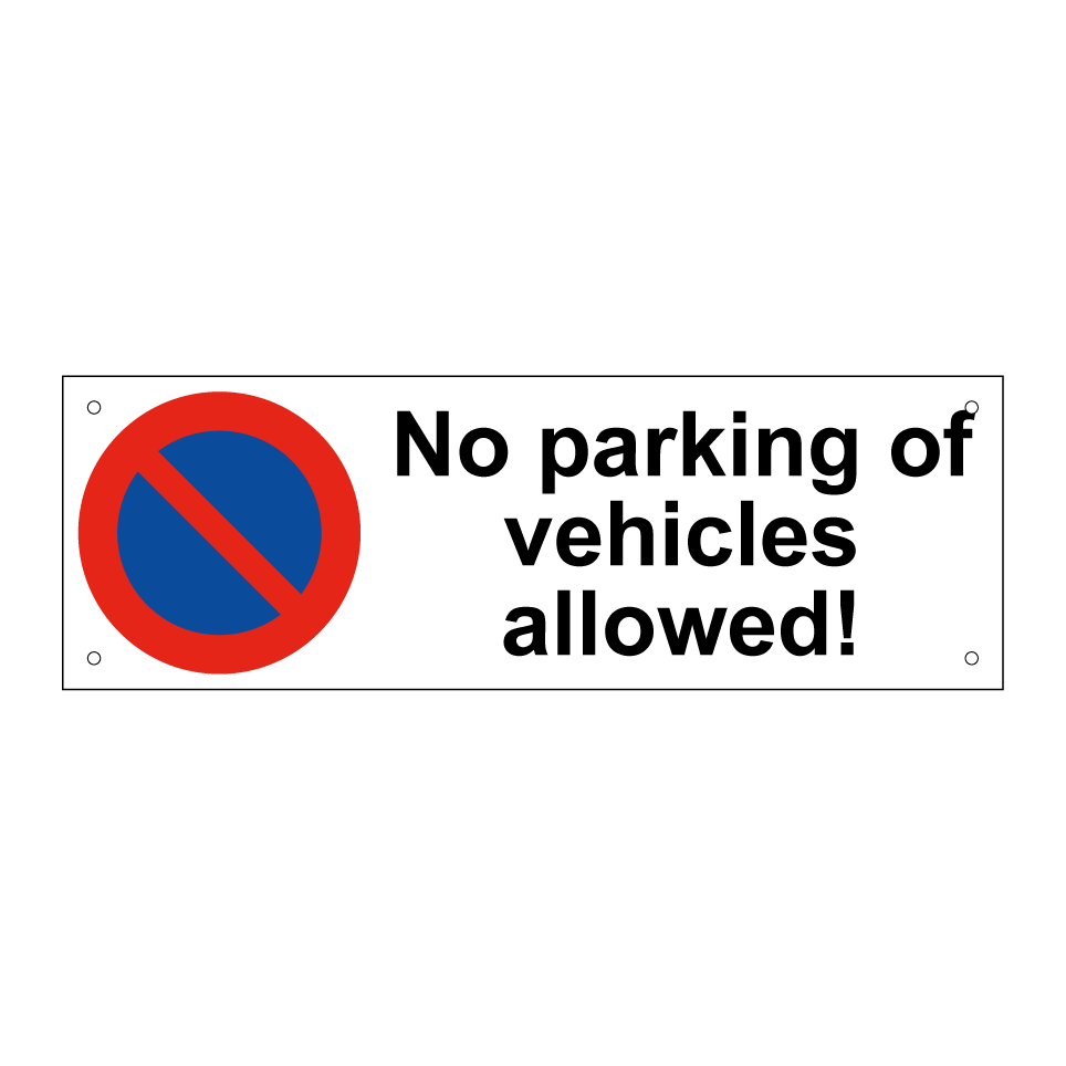 No parking of vehicles allowed!