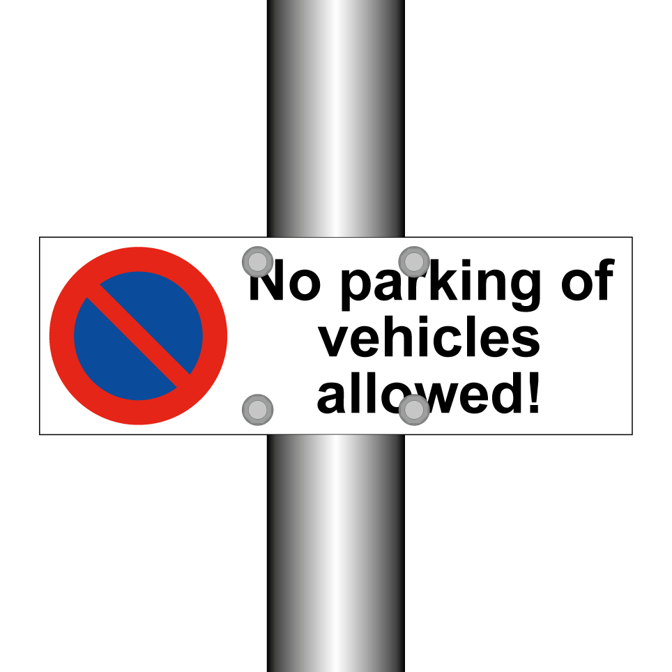 No parking of vehicles allowed!
