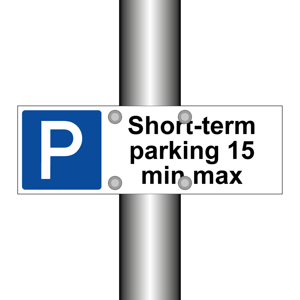 Short-term parking 15 min max