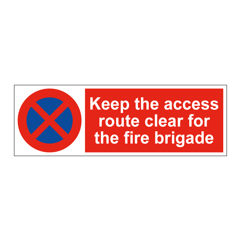 Keep the access route clear for the fire brigade