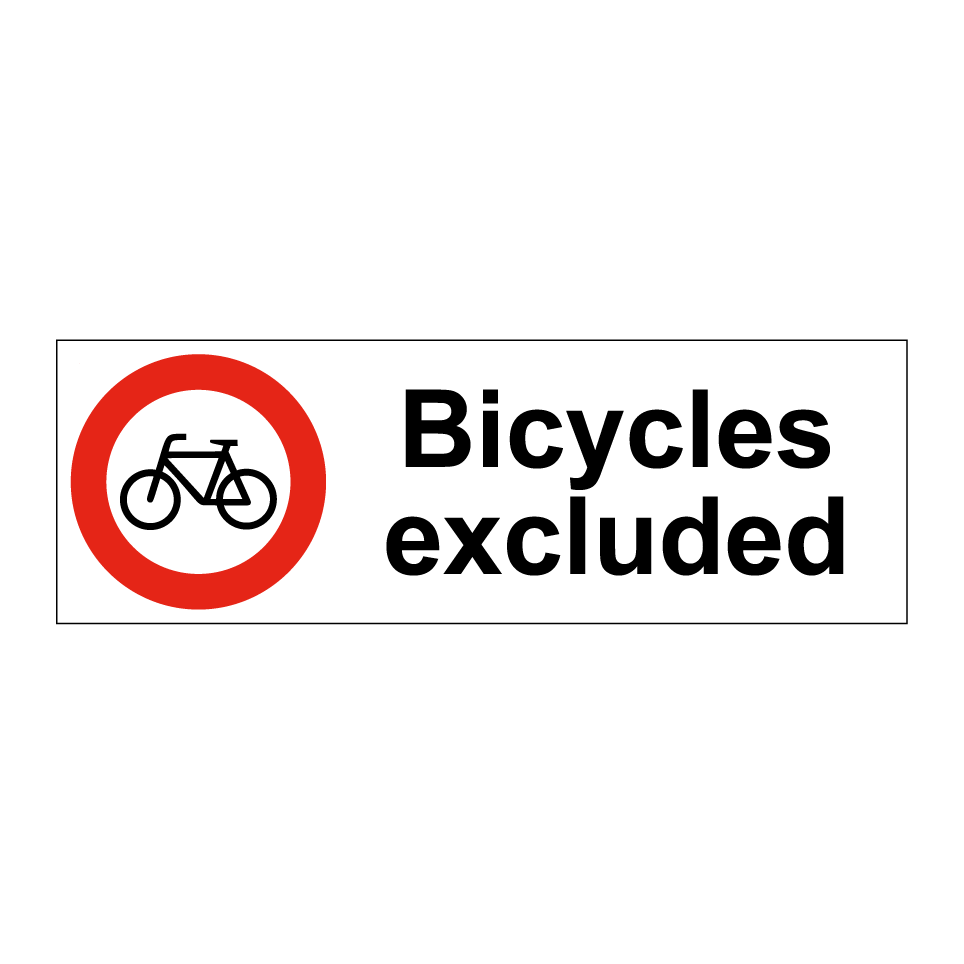 Bicycles excluded