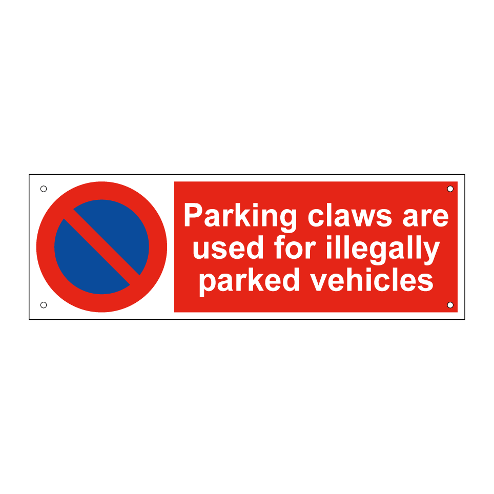 Parking claws are used for illegally parked vehicles